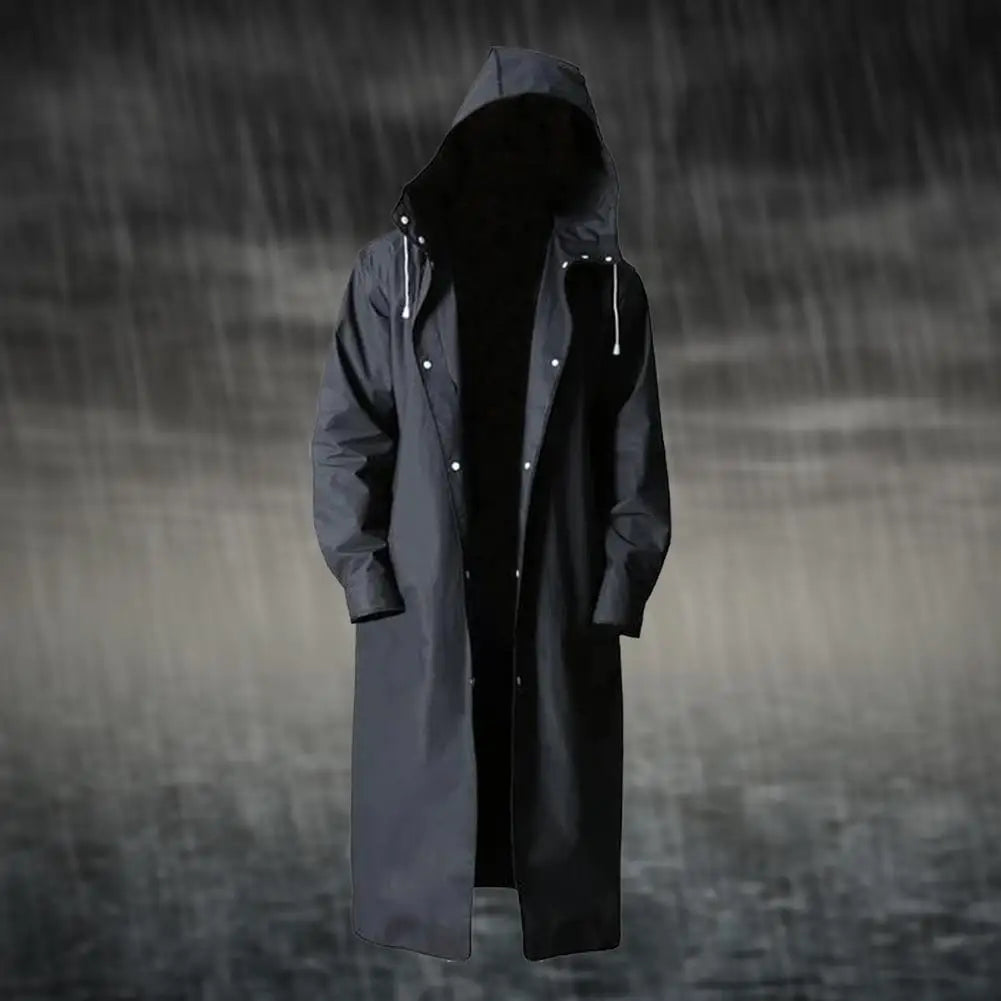 Ultra-light Softshell Rain Jacket Men Slim-fit Enlarged Brim Raincoat Hooded