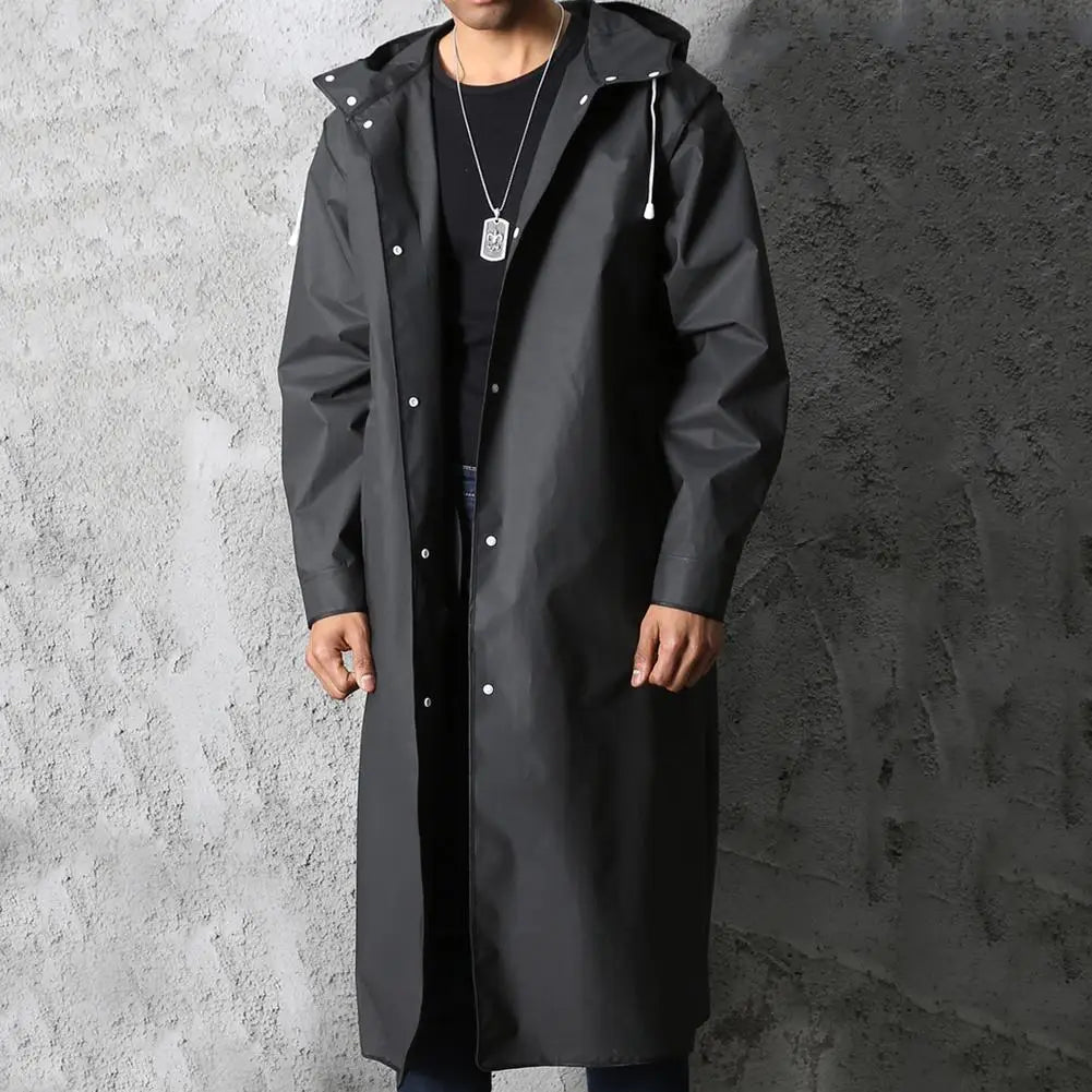 Ultra-light Softshell Rain Jacket Men Slim-fit Enlarged Brim Raincoat Hooded