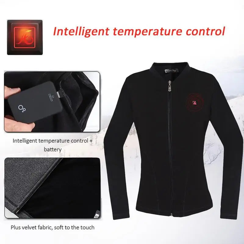 Women Jacket 3 speed adjusted temperature Heated Jacket Waterproof Electric