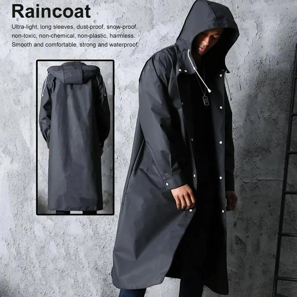 Ultra-light Softshell Rain Jacket Men Slim-fit Enlarged Brim Raincoat Hooded