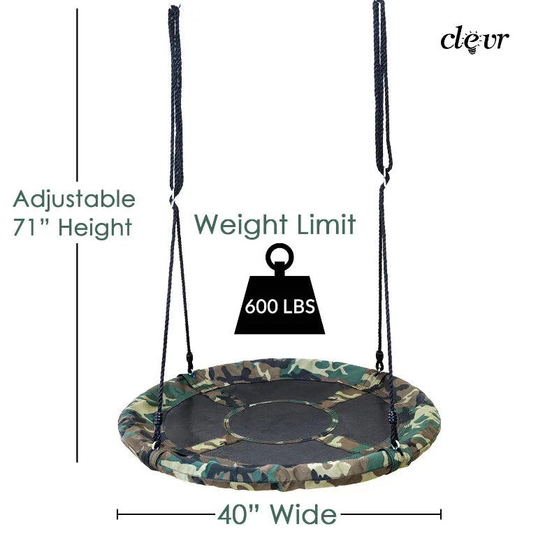 Outdoor Saucer Kids Tire Swing