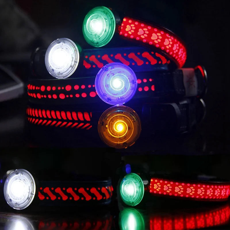 Pet Dog LED Light Dog Collar Light Pendant Glow Night Safety Luminous Dogs Flashlight Pendant Collar for Dog Accessories