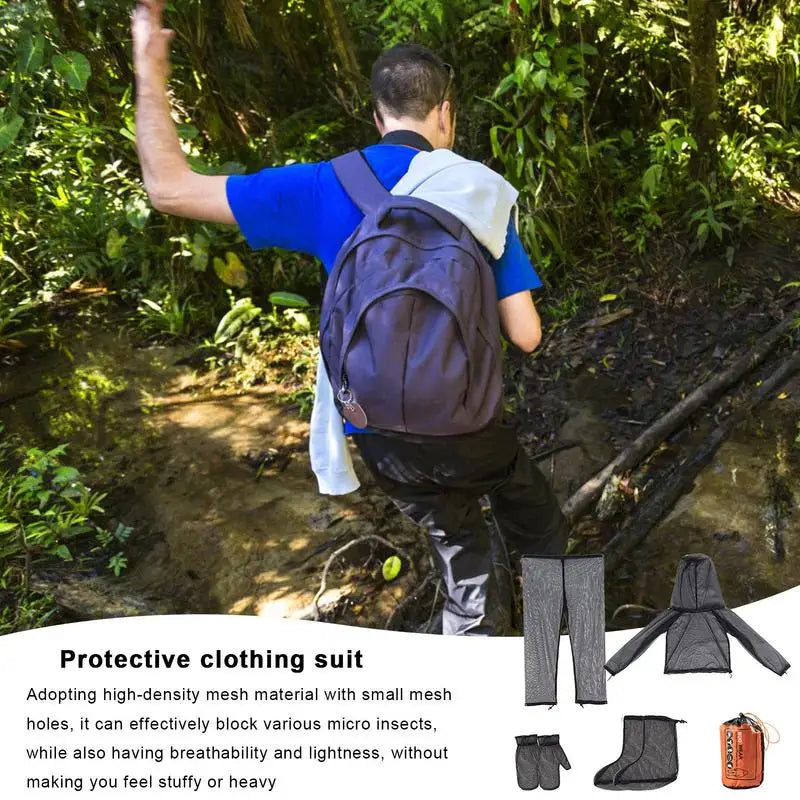 Tick Proof Clothing 4 Pieces Light-Weight Mesh Clothing For Men And Women