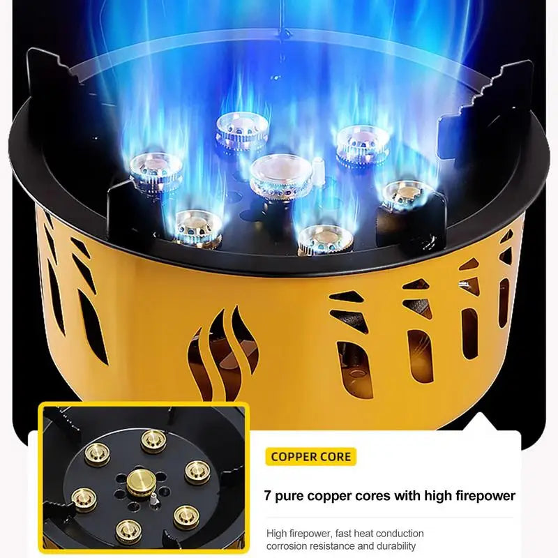 7-Core Windproof Stove Fierce Fire Stove