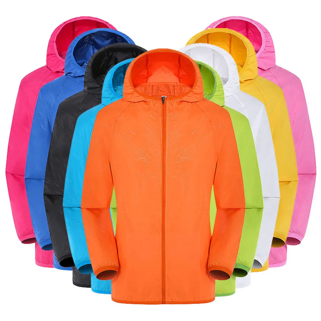 Women Jackets Hooded Raincoat