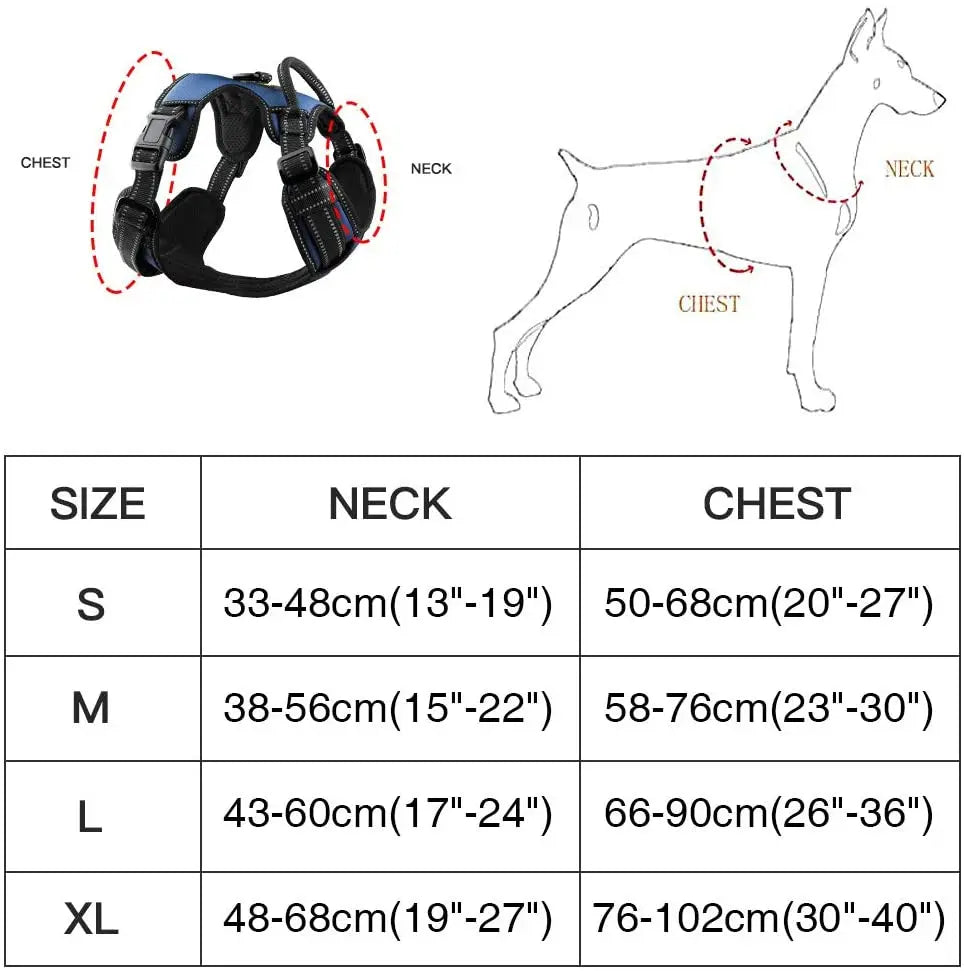 Dog Harness No Pull Breathable Reflective