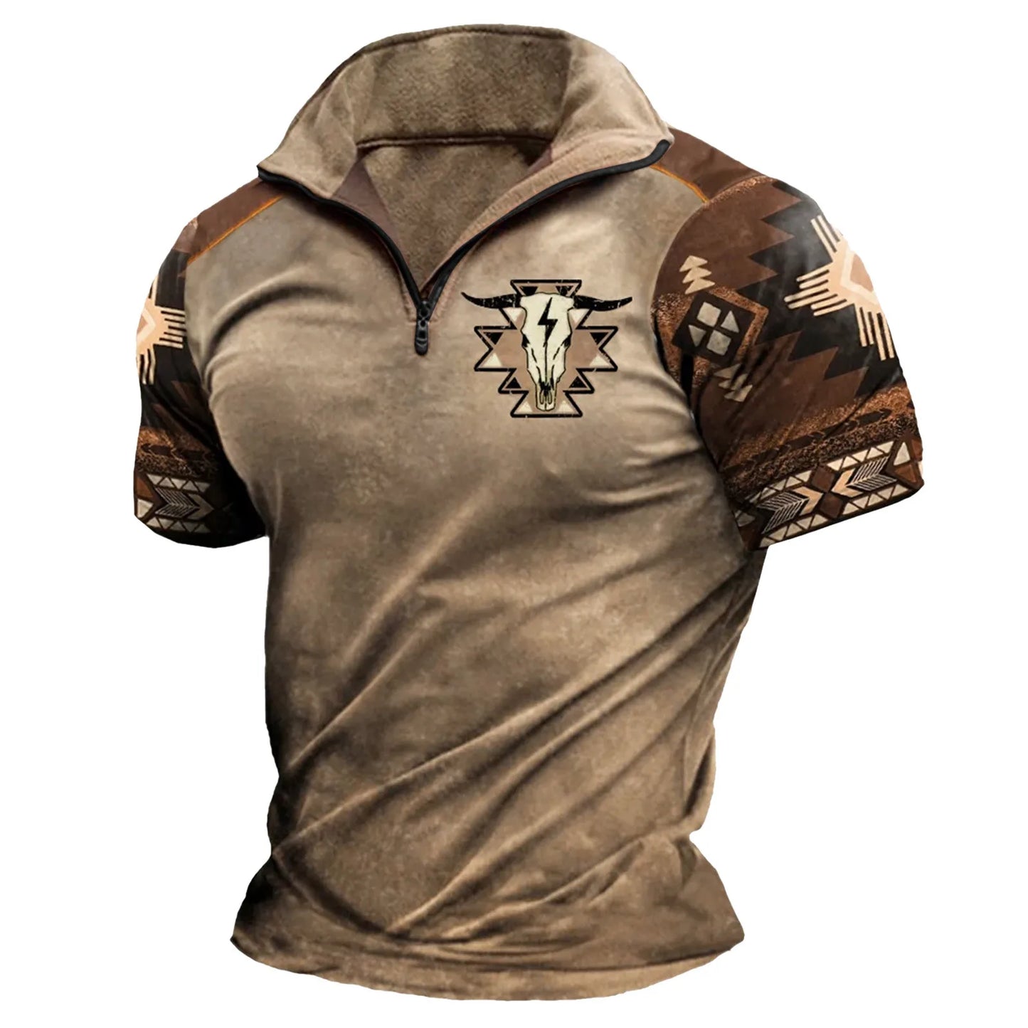 Men's Outdoor Tactical Hiking T-Shirts Military Army V-Neck